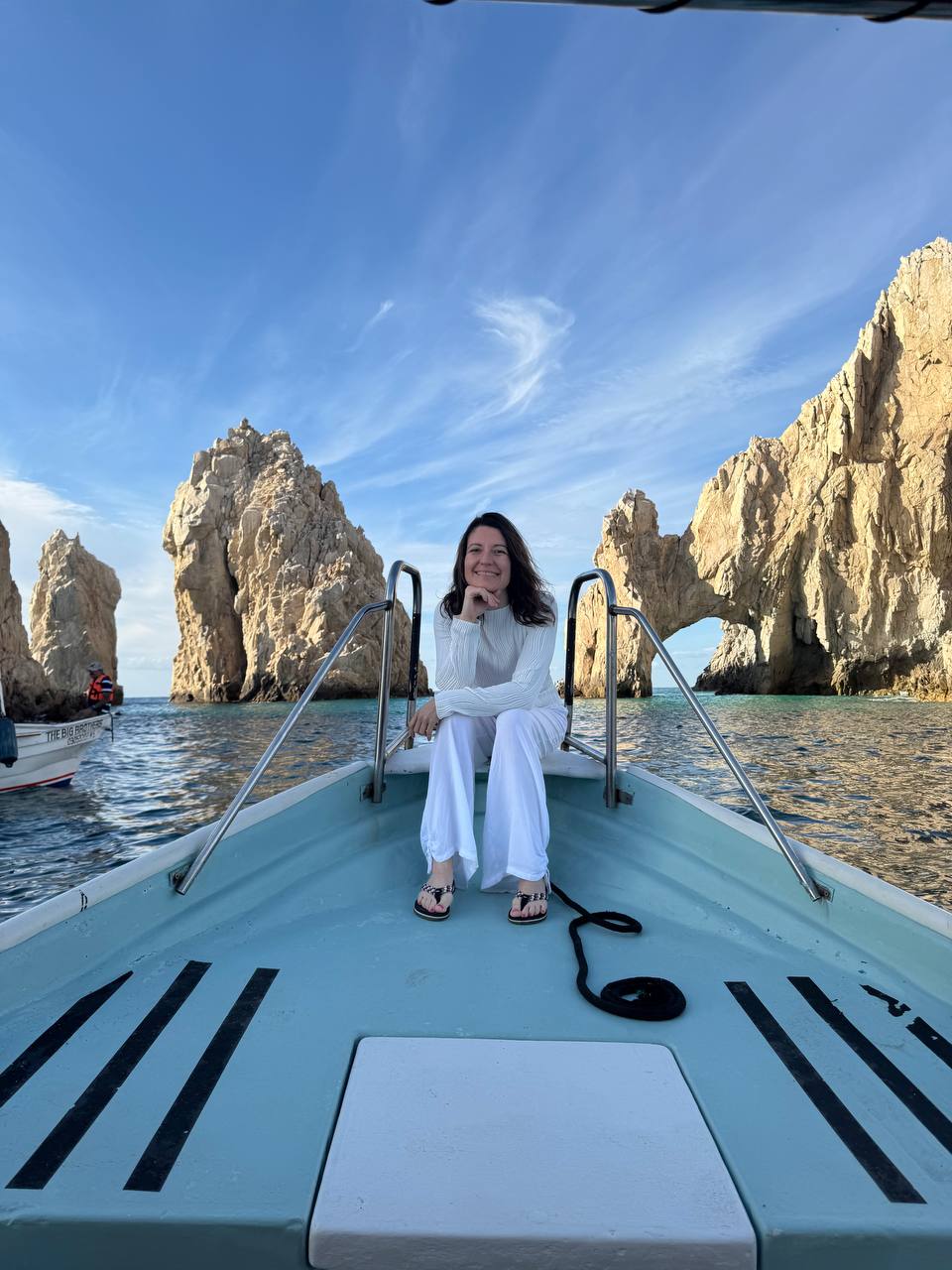 Claudia auf dem Boot – El Arco, Cabo San Lucas